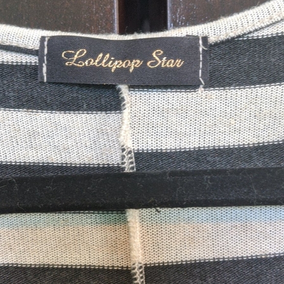 Striped Shift Dress, Suede Pocket/ Elbow Patches - Picture 3 of 5